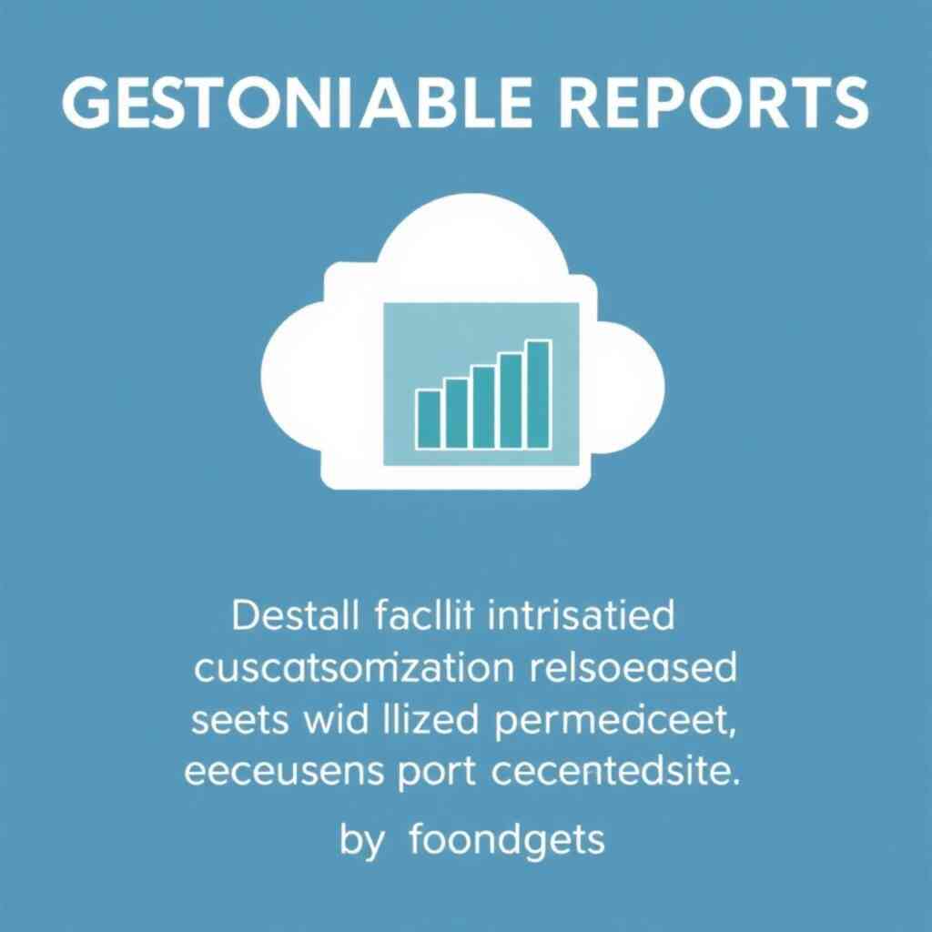 An image highlighting detailed customizable reports generated by G-Budget module. Use a professional design to emphasize the accuracy and reliability of the reports.